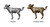 Cow Cabinet Knob - Set of 2