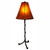 Barbed Wire Table Lamp with Sun Kissed Amber Rawhide Shade