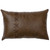 Caribou Leather and Deerskin Laced Pillow - Leather Back