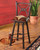 Coronado Iron Counter Stool with Swivel Back - Set of 2