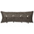 Gray Leather & Conchos Leather Pillow - Fabric Back