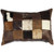 Hair on Hide & Leather Collage Rectangle Pillow with Fabric Back