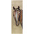 Golden Horse Stare Wall Art - 12 x 36