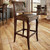 Imperial Counter Stool with Antique Brown Tooled Leather