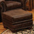 Jerome Davis Ottoman in Timber Leather