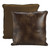 Rustic Brown Faux Leather Euro Sham
