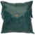Maya Peacock Leather Fabric Back Pillow