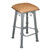 Coronado  Silver Iron Barstool - Natural Leather