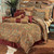 San Angelo Comforter Set with Red Bedskirt- King