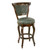 Spanish Heritage Turquoise Swivel Counter Stool with Back - Set of 3