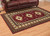 Tres Diamonds Burgundy Rug - 2 x 3