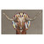 Tribal Longhorn Taupe Canvas Art