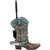 Turquoise Boot Toilet Brush Holder