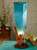 Turquoise Glass Iron Lamp