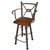 Coronado Iron Barstool with Swivel Back & Arms - Nail Heads