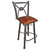 Coronado Iron Barstool with Swivel Back - Nail Heads