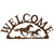 Wild Horses Welcome Metal Wall Hanging