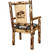 Woodsman Woodland Upholstery Captain's Chair with Laser-Engraved Moose Design