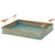 Turquoise Patina Tray with Arrow Handles