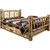 Cascade Storage Bed with Laser Engraved Wolf Design - Cal. King