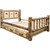 Cascade Storage Bed with Laser Engraved Bronc Design - Twin