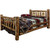 Cascade Platform Bed with Laser Engraved Bronc Design - King