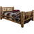 Cascade Platform Bed with Laser Engraved Bronc Design - King
