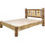 Cascade Platform Bed with Laser Engraved Bronc Design - Queen