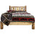 Cascade Platform Bed with Laser Engraved Bronc Design - Cal. King