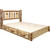 Cascade Platform Storage Bed with Laser Engraved Bronc Design - Full