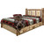 Cascade Platform Storage Bed with Laser Engraved Wolf Design - Cal. King