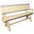 Asheville Outdoor Half Log Bench with Back - 4 Foot
