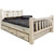 Denver Bed with Storage & Engraved Wolves - King - Lacquered