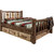 Denver Bed with Storage & Engraved Broncos - Cal King - Stained & Lacquered