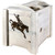 Denver Magazine Rack with Engraved Bronc - Lacquered