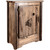 Denver Cabinet with Engraved Wolf - Left Hinged - Stained & Lacquered