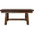 Denver Plank Bench with Saddle Seat - 45 Inch - Stained & Lacquered