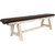Denver Plank Bench with Saddle Seat - 6 Foot - Lacquered