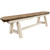Denver Plank Bench with Buckskin Seat - 6 Foot - Lacquered