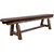 Denver Plank Bench with Saddle Seat - 6 Foot - Stained & Lacquered