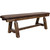 Denver Plank Bench with Saddle Seat - 5 Foot - Stained & Lacquered