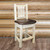 Denver Counter Height Barstool with Back & Saddle Seat - Lacquered