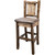 Denver Counter Height Barstool with Back & Saddle Seat - Stained & Lacquered