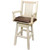Denver Counter Swivel Captain's Barstool with Saddle Seat - Lacquered