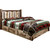 Denver Platform Bed with Storage & Engraved Wolves - Cal King