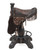 Canyon Ranch Tooled Leather Saddle Barstool - Burnt Brown