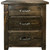 Lima Sawn 3 Drawer Chest with Iron - Jacobean Stain