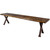 Lima Live Edge 45 Inch Bench with Forged Iron Legs