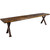 Lima Live Edge 45 Inch Bench with Forged Iron Legs