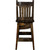 Lima Live Edge 18 Inch Dining Side Chair - Jacobean Stain